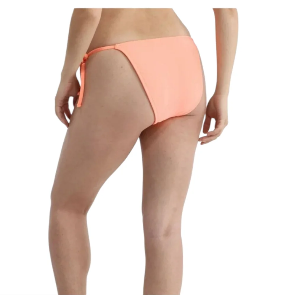 No Boundaries Cheeky Bikini Bottoms XL 16/18‎ Side Tie Swim Bottom Peach Luster